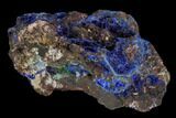 Sparkling Azurite and Malachite Crystal Cluster - Morocco #128164-1